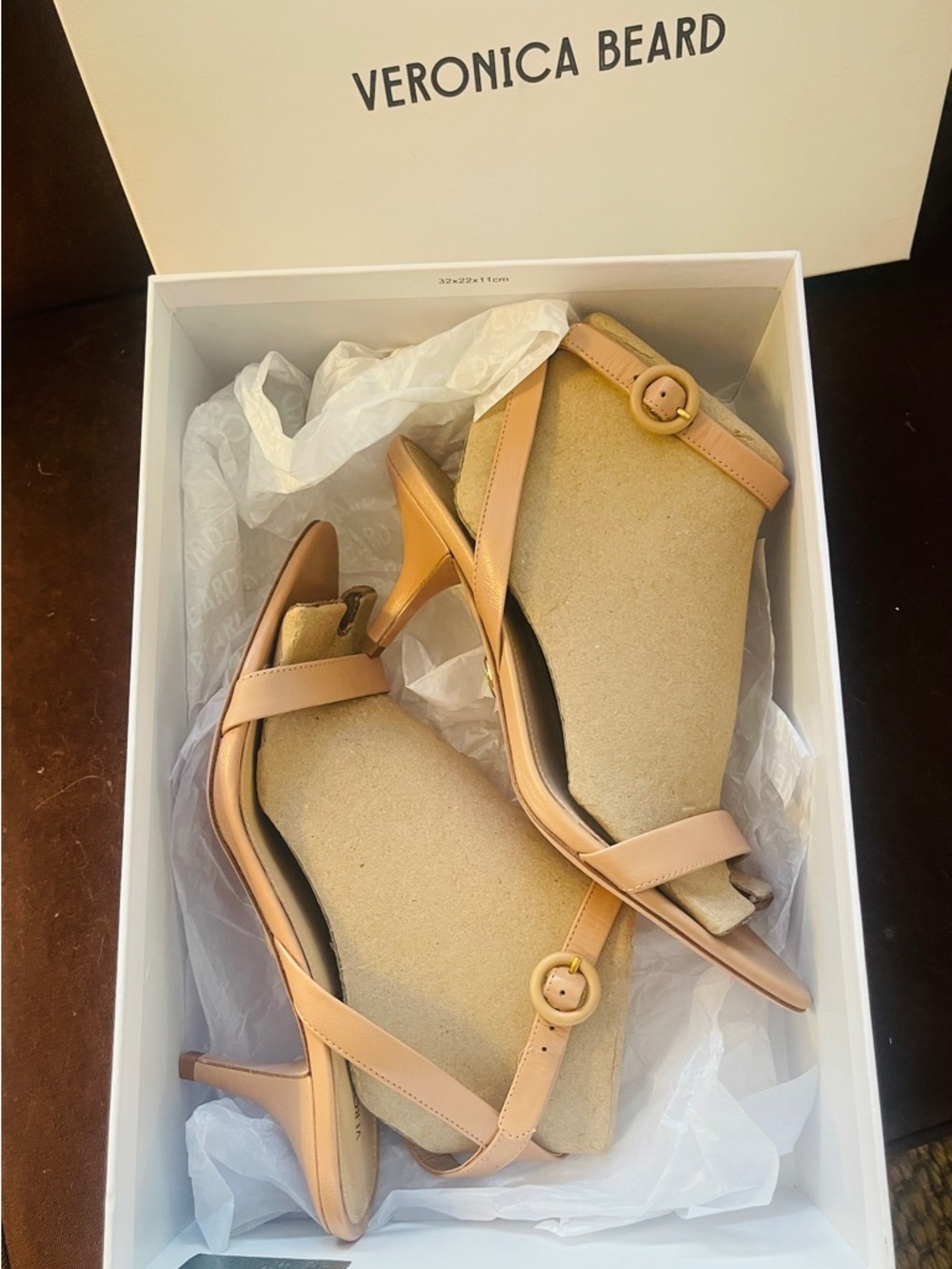 Veronica Beard NIB Darcelle Bisque Sandals 8M - Picture 5 of 7